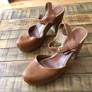 Rachel Comey Brown Leather Clogs